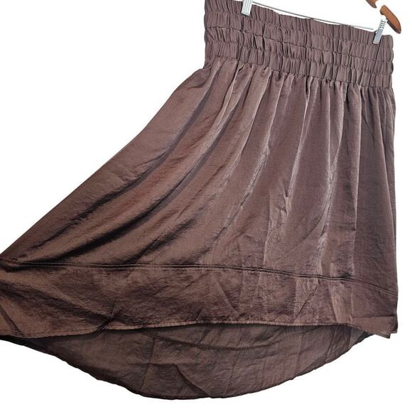 Lane Bryant Satin Y2K Skirt Womens Size 14/16 High Low Pleated Silky Boho Fairy - Picture 2 of 10